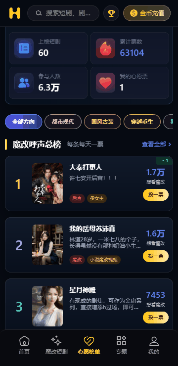 黄果app热播榜单界面